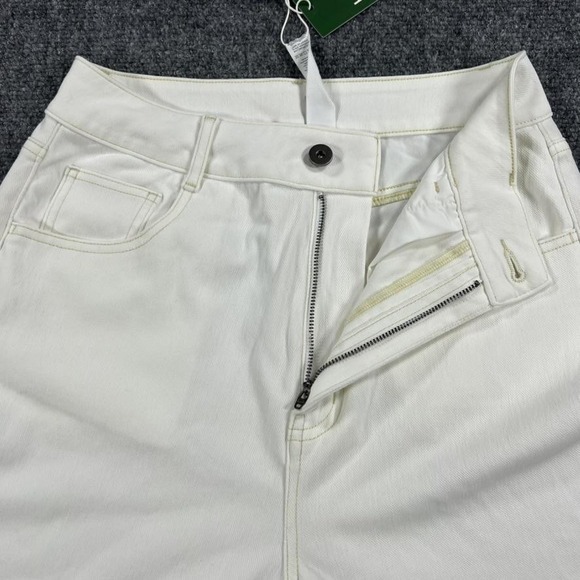 Halara Jeans Womens Medium White Halara Flex Denim Wide Leg High Rise Stretch - Picture 4 of 16